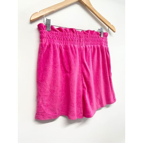 Aqua Swim Shorts Elastic Waistband Terrycloth Barbie Pink Size Small NEW - Picture 4 of 6